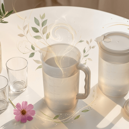Two plastic jugs filled with clear fluid